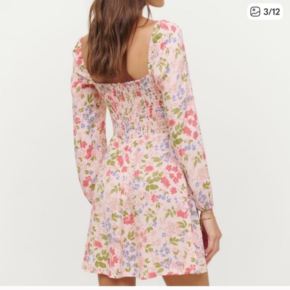 Reformation Mochi dress pink Esmee floral print size 8 - Picture 3 of 10